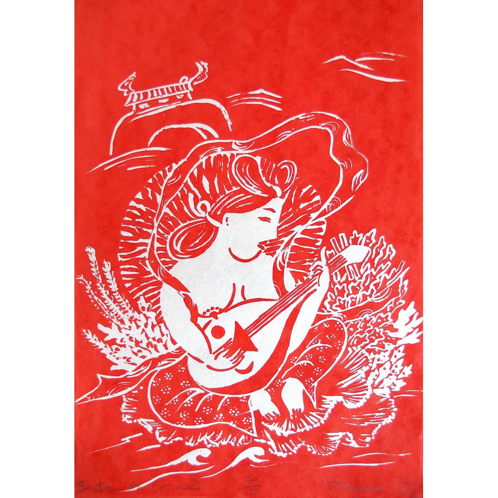 Benten on Coral, Red