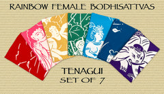 Tenugui--Rainbow Female Bodhisattvas Series, Set of 7