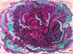 Purple Cabbage lV, 22" x 16" with 2" border on all sides