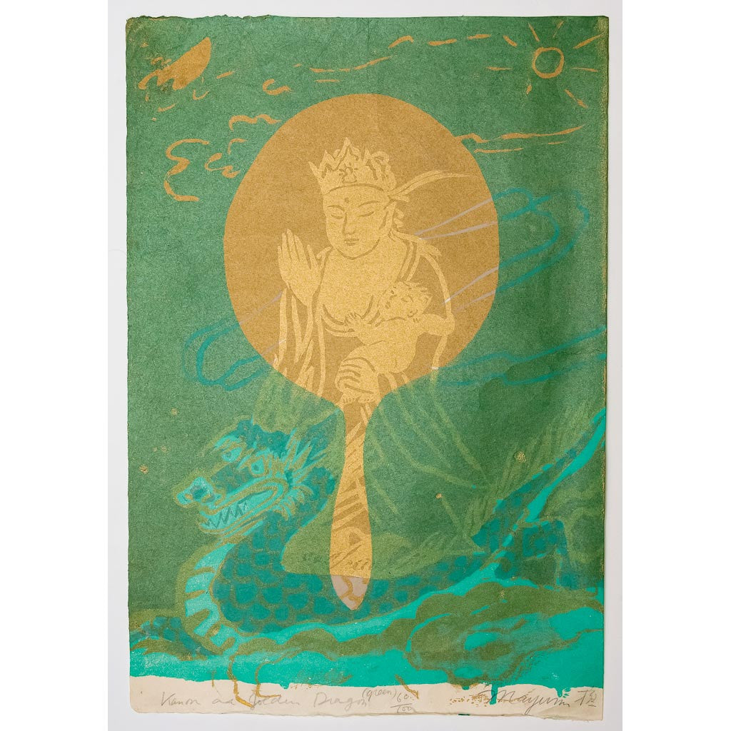 Kannon and Golden Dragon (Green)